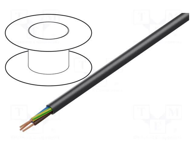 Wire; H07RN-F; 3G4mm2; round; stranded; Cu; rubber; black; 450V,750V LAPP H07RN-F/EV-3G4