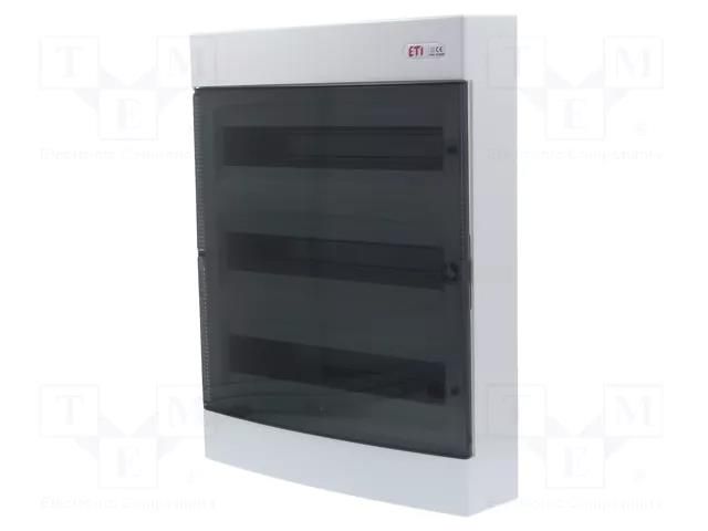 Enclosure: for modular components; IP40; white; No.of mod: 54 ETI POLAM ETI-ECT-3X18PT-S