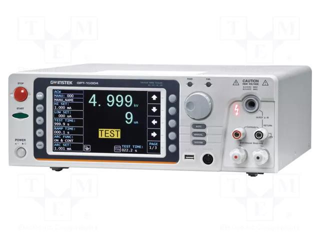 Safety tester; Insulation R range: 0.1MΩ÷10GΩ,20GΩ,50GΩ; 1kVA GW INSTEK GPT-15004