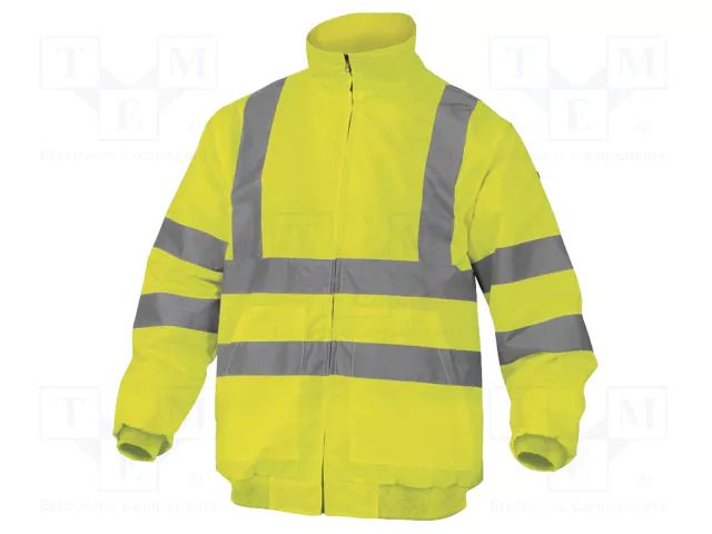 Wind jacket; Size: L; yellow; RENO HV; with removable sleeves DELTA PLUS DEL-RENHVJAGT