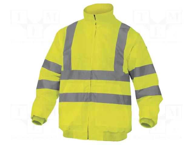 Wind jacket; Size: L; yellow; RENO HV; with removable sleeves DELTA PLUS DEL-RENHVJAGT