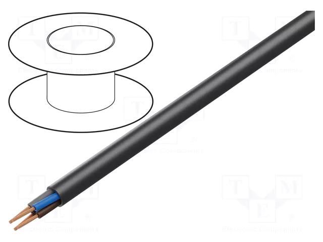 Wire; H07RN-F; 4x1.5mm2; round; stranded; Cu; rubber; black; Class: 5 LAPP H07RN-F/EV-4X1.5