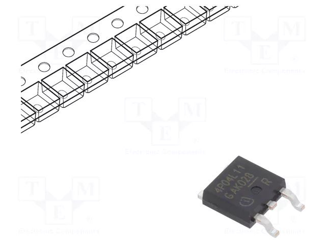 Transistor: P-MOSFET; OptiMOS® -P2; unipolar; -40V; -40A; 58W INFINEON TECHNOLOGIES IPD50P04P4L11ATMA2