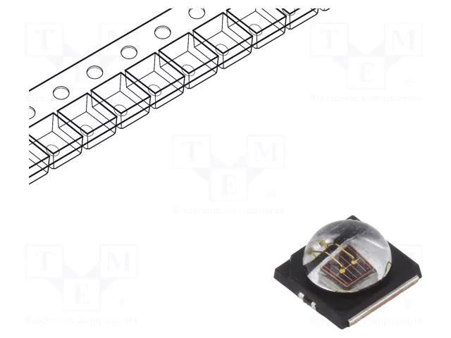 IR transmitter; 3535; 840÷870nm; transparent; 350mW; 140°; SMD ProLight Opto PK2S-2LJE-A