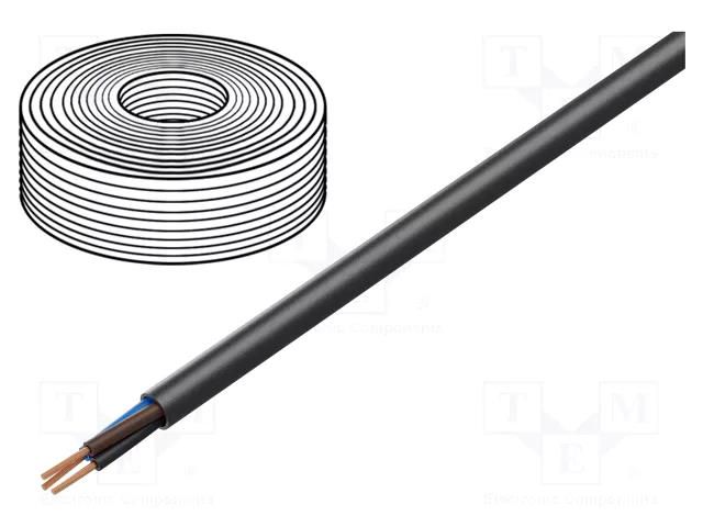 Wire; H07RN-F,TITANEX®; 3G16mm2; round; stranded; Cu; rubber; black HELUKABEL TITANEX3X16