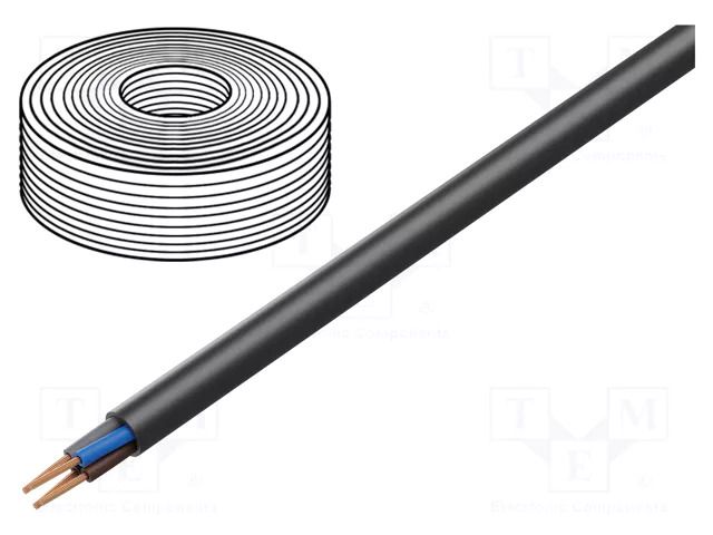 Wire; H07RN-F,TITANEX®; 4G4mm2; round; stranded; Cu; rubber; black HELUKABEL TITANEX4X4.0