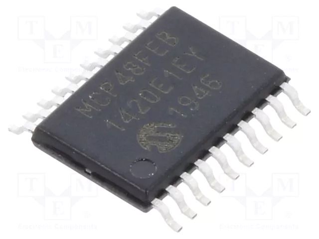 IC: D/A converter; 12bit; Ch: 4; TSSOP20; -40÷125°C; tube MICROCHIP TECHNOLOGY MCP48FEB24-20E/ST