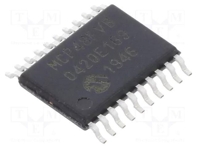 IC: D/A converter; 8bit; Ch: 4; TSSOP20; -40÷125°C MICROCHIP TECHNOLOGY MCP48FVB04-20E/ST