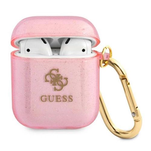 Guess GUA2UCG4GP AirPods cover pink/pink Glitter Collection, Guess 3666339009939 3666339009939