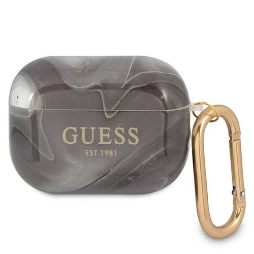 Guess GUAPUNMK AirPods Pro cover black/black Marble Collection, Guess 3666339010157 3666339010157