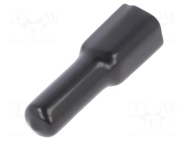 Plug cover; female; PIN: 2; black; DT DEUTSCH DT2S-BT-BK