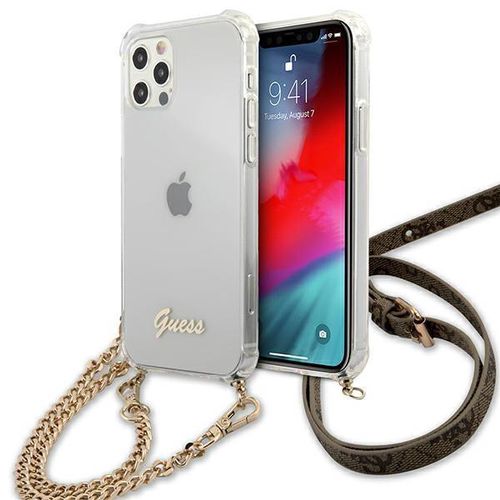 Guess GUHCP12MKC4GSGO iPhone 12/12 Pro 6.1" Transparent hard case 4G Gold Chain, Guess 3666339003616 3666339003616