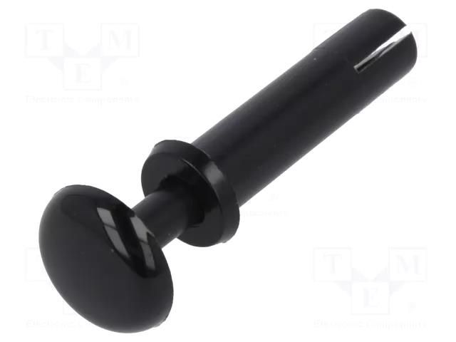 Rivet; Ømount.hole: 4mm; black; polyamide 66; UL94V-2 FIX&FASTEN SR4-15.5
