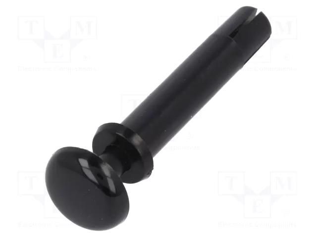 Rivet; Ømount.hole: 4mm; black; polyamide 66; UL94V-2 FIX&FASTEN SR4-20