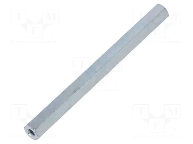 Screwed spacer sleeve; 70mm; Int.thread: M3; hexagonal; steel DREMEC TFF-M3X70/DR125
