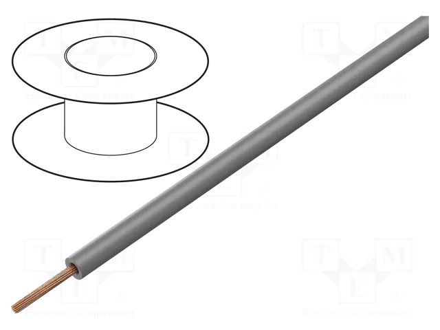 Wire; H07V2-K,LgYc; stranded; Cu; 2.5mm2; PVC; grey; 450V,750V; 500m MANEX H07V2-K-2.50-GY