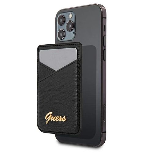 Guess Wallet Card Slot GUWMSSASLBK MagSafe Saffiano black/black, Guess 3666339006785 3666339006785