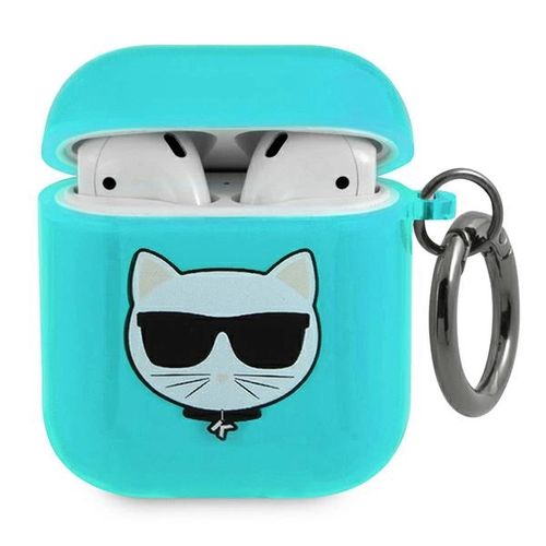 Karl Lagerfeld Choupette Case for AirPods 1/2 - Blue, Karl Lagerfeld 3666339009250 3666339009250
