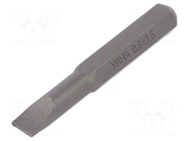 Screwdriver bit; slot; 3.5x0.6mm; Overall len: 28mm; MICRO WIHA WIHA.40607