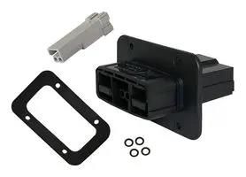 RECT PWR HOUSING KIT, PLUG, 2POS, PC/PBT SBSX75A-PMPLUG-KIT-GRA