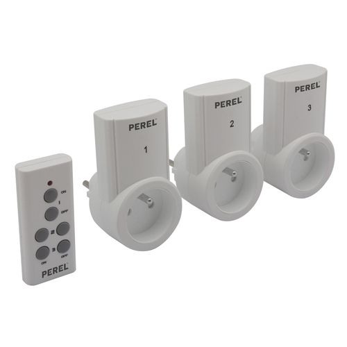 WIRELESS REMOTE CONTROL OUTLET SET (3 OUTLETS + REMOTE) 7500-3N2 5410329476014; 5410329557072