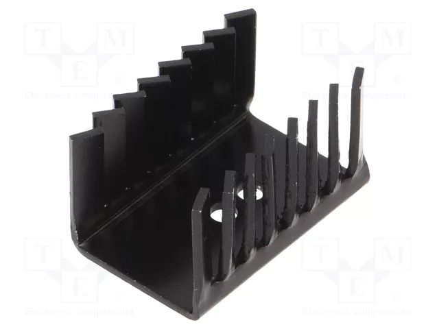 Heatsink: moulded; U; TO220; black; L: 22mm; W: 28mm; H: 38mm; 9.9K/W ALUTRONIC FI356/SE
