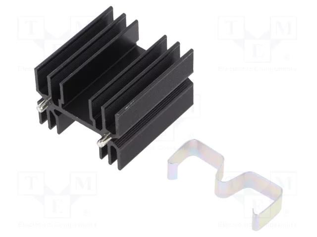 Heatsink: extruded; H; TO218,TO220,TOP3; black; L: 38mm; W: 35mm ALUTRONIC PR31/38/MC