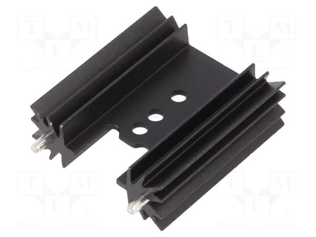 Heatsink: extruded; H; TO202,TO218,TO220,TOP3; black; L: 38.1mm ALUTRONIC PR32/38.1/SE