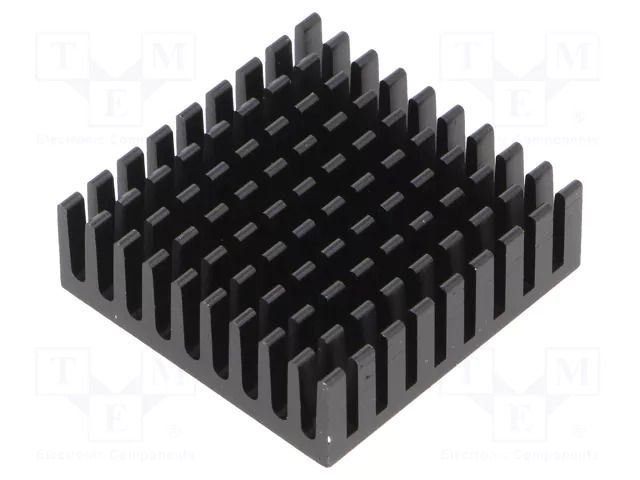 Heatsink: extruded; grilled; BGA,PGA; black; L: 30mm; W: 30mm; H: 10mm ALUTRONIC PG3030/10/SE/SF