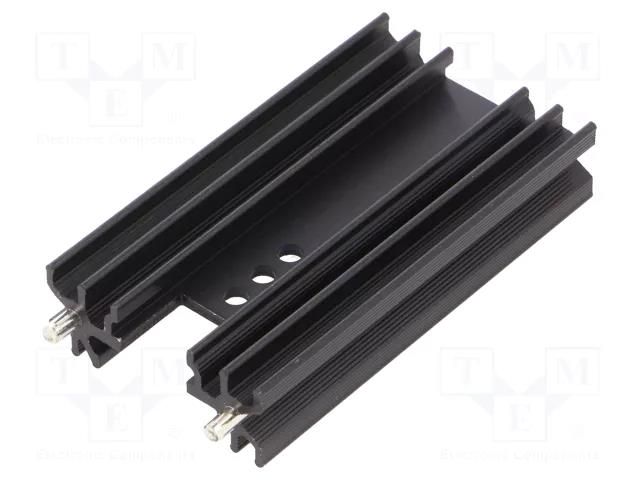 Heatsink: extruded; H; TO202,TO218,TO220,TOP3; black; L: 63mm ALUTRONIC PR28/63/SE