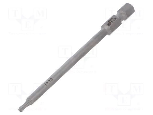Screwdriver bit; spherical,Torx®; TX10; 1/4"; Overall len: 89mm WERA WERA.05059700001