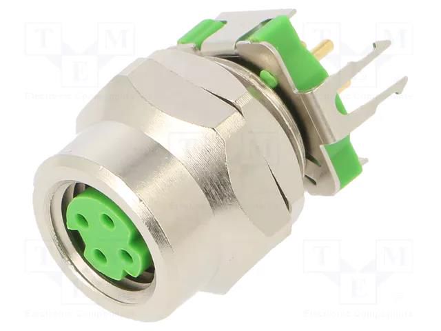 Connector: M8; female; PIN: 4; straight; socket; internal thread; 4A HARTING 21420000014