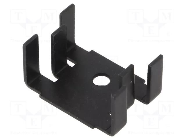 Heatsink: moulded; U; SOT32,TO126,TO220; black; L: 12.7mm; W: 25.4mm ALUTRONIC FI349/18/SE