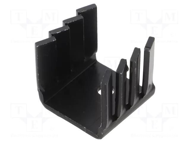 Heatsink: moulded; U; TO220; black; L: 19mm; W: 22mm; H: 19.2mm; 21K/W ALUTRONIC FI355/19/SE