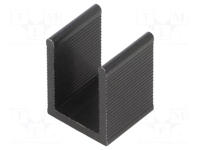 Heatsink: extruded; U; SOT32,TO126; black; L: 11mm; W: 12mm; H: 15mm ALUTRONIC PR10/11/SE