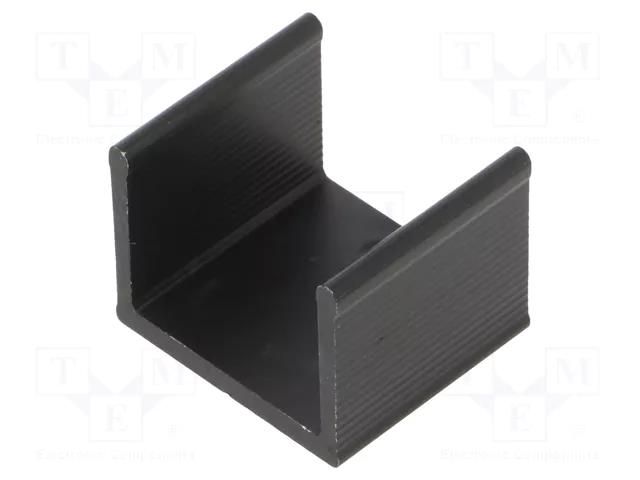 Heatsink: extruded; U; TO220; black; L: 15mm; W: 17mm; H: 13mm; 28K/W ALUTRONIC PR17/15/SE