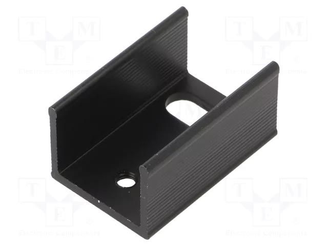 Heatsink: extruded; U; TO220; black; L: 25mm; W: 17mm; H: 13mm; 24K/W ALUTRONIC PR17/25/SE
