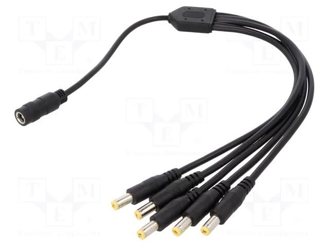 Cable; 2x0.5mm2; DC 5,5/2,1 plug x5,DC 5,5/2,1 socket; straight SUNNY SUNNY-SPLITTER-1X5