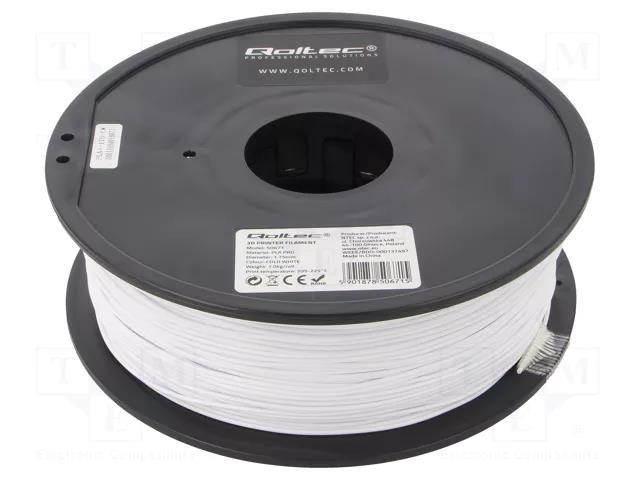 Filament: PLA PRO; Ø: 1.75mm; white cold; 205÷225°C; 1kg QOLTEC Q-PLA-PRO-1.75/CWH