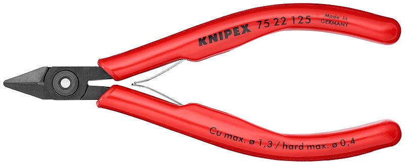 Electronics Diagonal Cutter 125mm, 75 22 125 KNIPEX KNIP/7522125 4003773040538