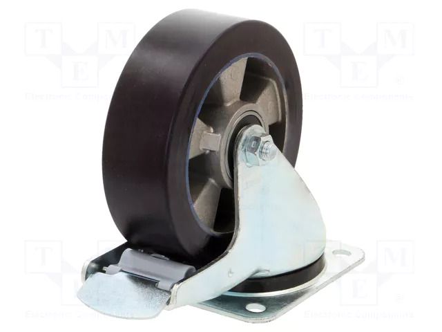 Transport wheel; Ø: 160mm; W: 50mm; H: 193mm; torsional with lock COLSON BTAU-1603-6440SOFT