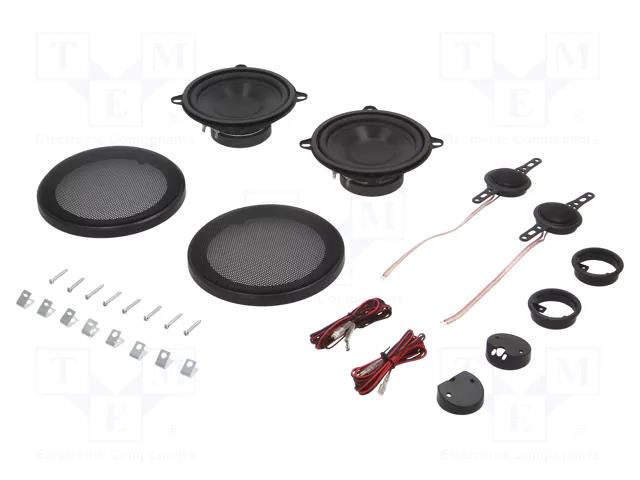 Car loudspeakers set; two-way,tweeter,woofer; 130mm; 100W; 4Ω CL ITALIA CL-018130SET