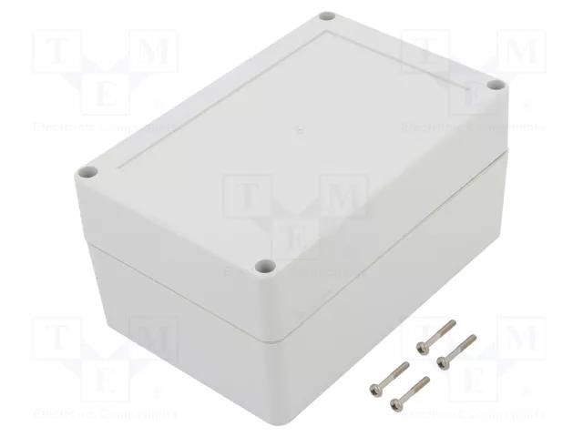 Enclosure: multipurpose; X: 100mm; Y: 150mm; Z: 75mm; ZP; light grey KRADEX ZP15010075JH-PC