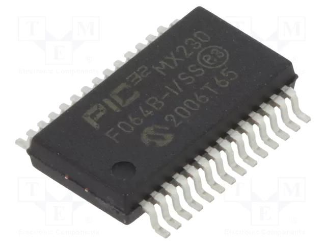 IC: PIC microcontroller; 64kB; 2.3÷3.6VDC; SMD; SSOP28; PIC32; tube MICROCHIP TECHNOLOGY 32MX230F064B-I/SS