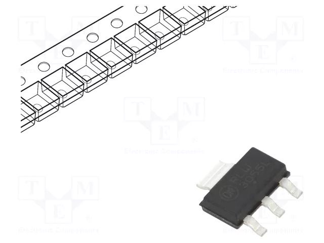 Transistor: N-MOSFET; unipolar; 60V; 1.4A; 1.3W; SOT223 ONSEMI NVF3055L108T1G