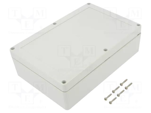 Enclosure: multipurpose; X: 140mm; Y: 210mm; Z: 60mm; ZP; light grey KRADEX ZP21014060SJ-PC