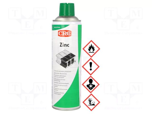 Protective coating; grey; spray; zinc; 500ml; Zinc CRC CRC-ZINC/500