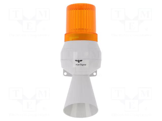 Signaller: lighting-sound; 230÷240VAC; bulb BA15D; orange; IP43 AUER SIGNAL 710111113