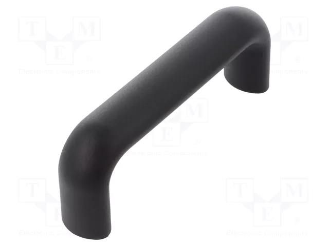 Holder; technopolymer PP; black; H: 49mm; L: 134mm; W: 25mm; blind ELESA+GANTER M.643/140-120B-M6