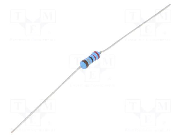 Resistor: thin film; THT; 22Ω; 600mW; ±1%; Ø0.6x28mm; Ø2.5x6.5mm VISHAY MRS25000C2209FCT00